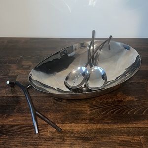 Michael Aram large Tray Serveware Antler branch set Signed